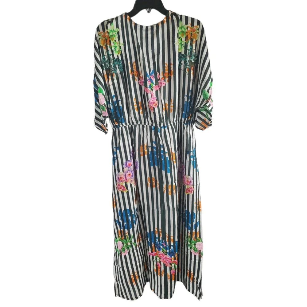 Tolani Collection Women's‎ Printed Lined Woven Maxi Dress Striped Floral XS Pet